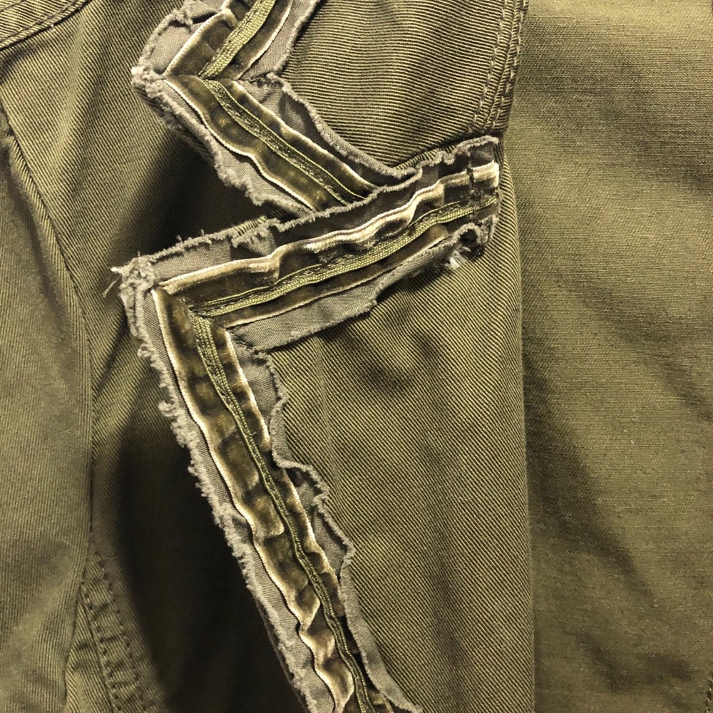 JCrew olive green embellished blazer - Picture 3 of 8